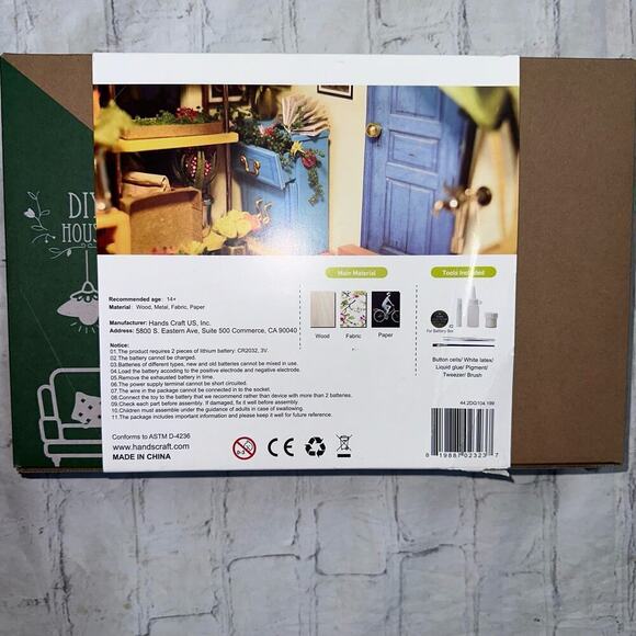 NIB Hands Craft DIY Miniature House Cathy’s Flower House Building Kit - Picture 4 of 6